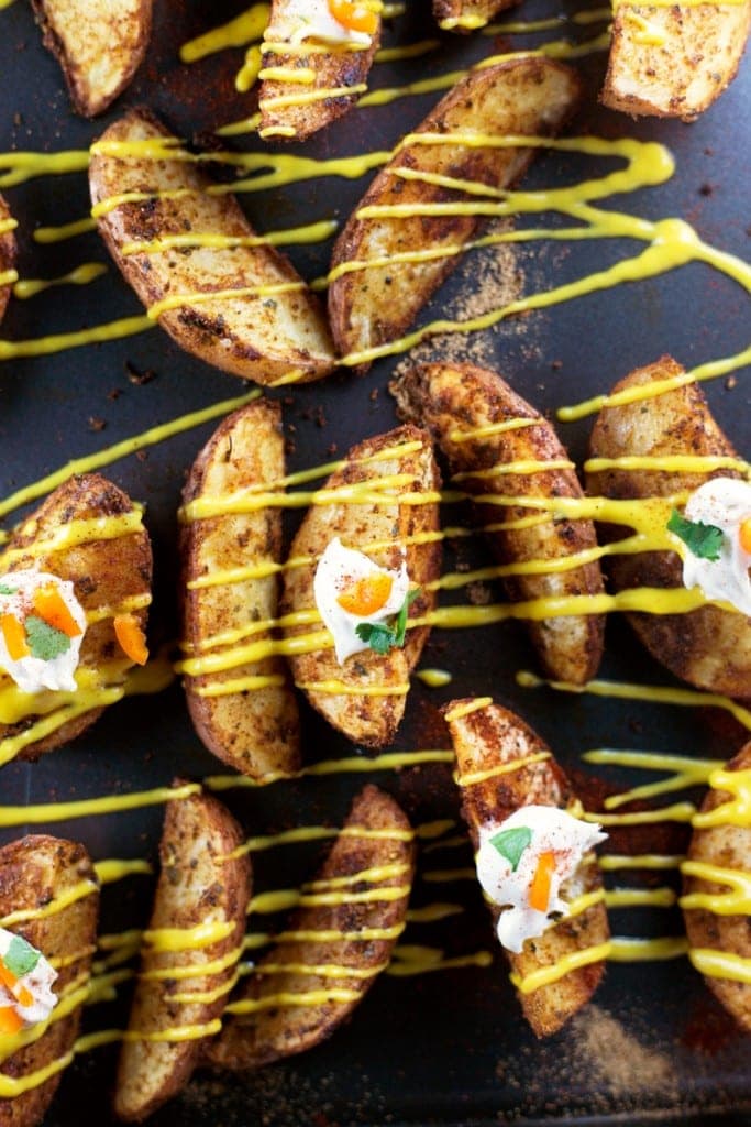 Mexican Wedges with Vegan Nacho Cheese Sauce Crazy Vegan Kitchen