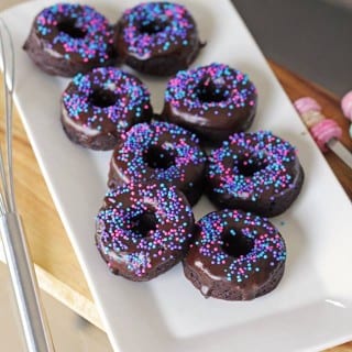 Mini Vegan Chocolate Donuts | CrazyVeganKitchen.com