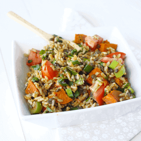 Brown Rice Black Lentil Salad | CrazyVeganKitchen.com