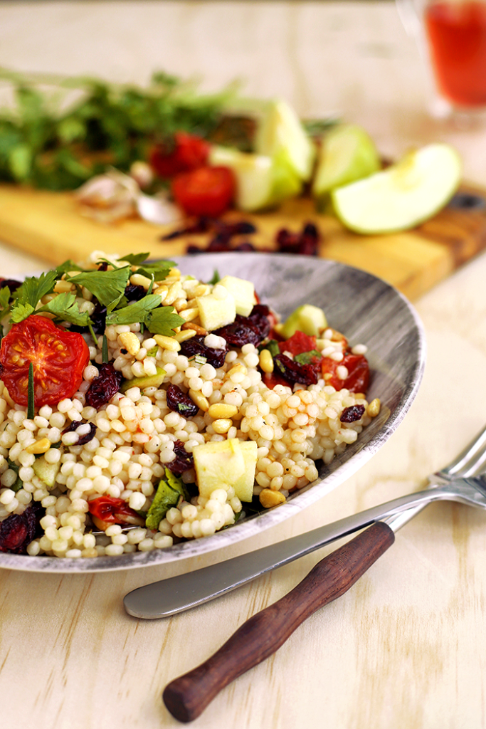 Israeli Couscous with Cranberries and Apples Crazy Vegan Kitchen
