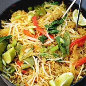 One Pan Singapore Noodles Crazy Vegan Kitchen