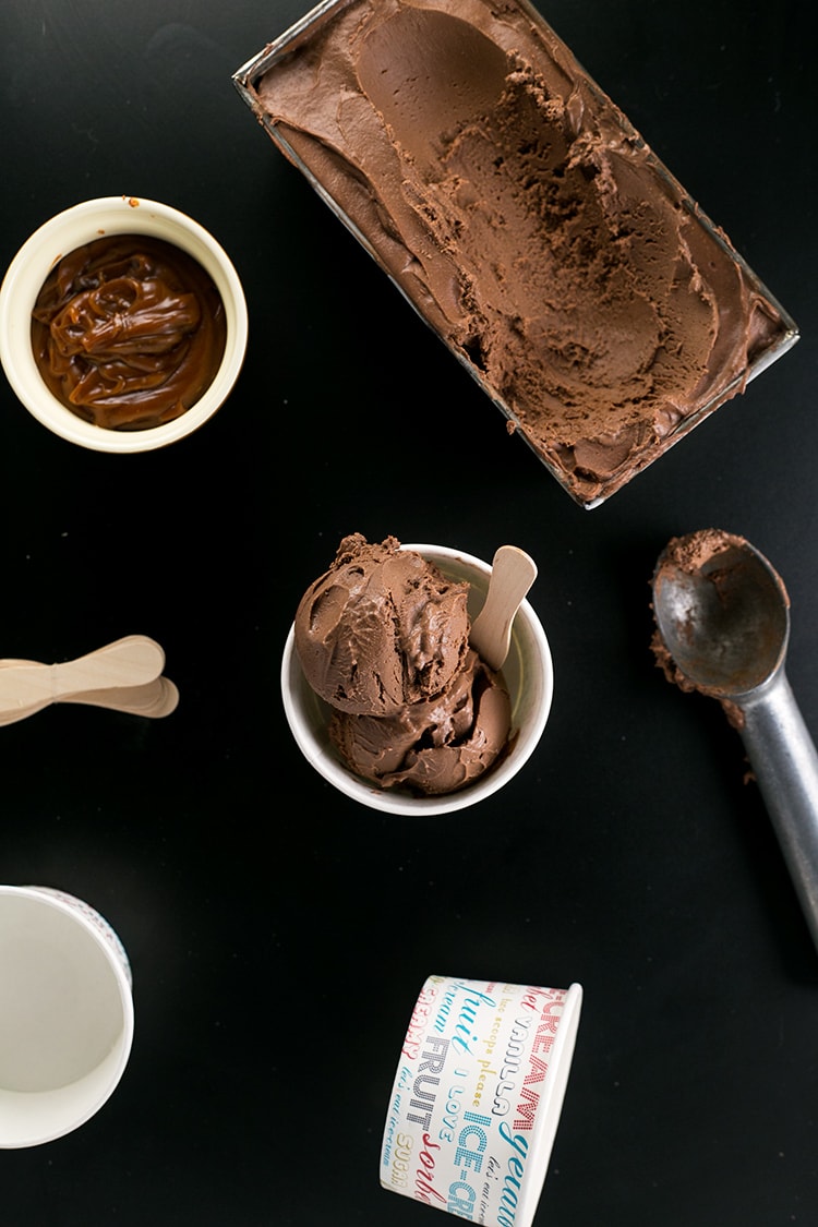 Creamiest Vegan Chocolate Ice Cream - homemade, ultra creamy and scoopable chocolate ice cream made with cashews and coconut milk. Vegan and Gluten Free. #vegan #glutenfree #chocolate #icecream #foodporn #veganfood