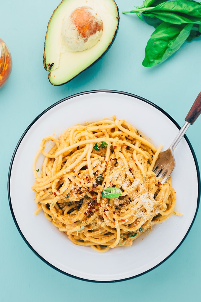 Avocado and Sundried Tomato Pesto Pasta #healthy #raw #simple #vegan #recipe #basil #pesto