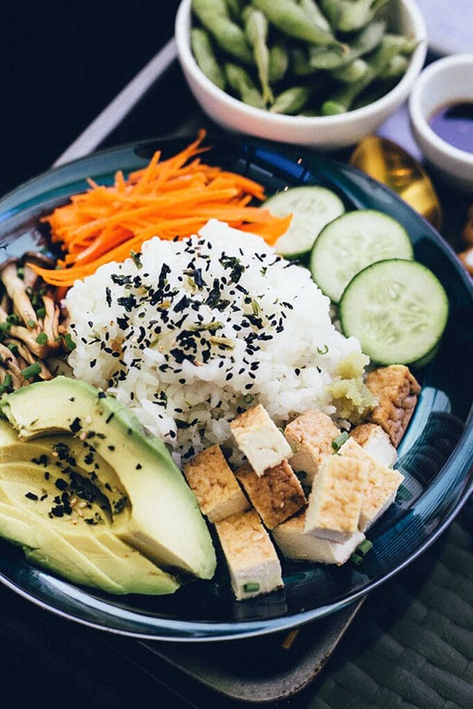 vegan sushi bowl.