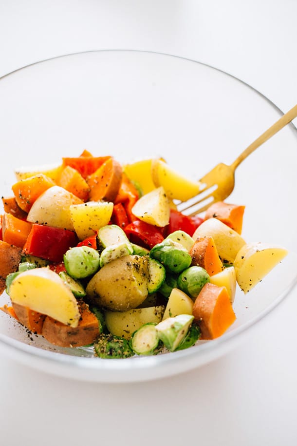 Vegan Roasted Vegetable Salad with Avocado Dressing Crazy Vegan Kitchen