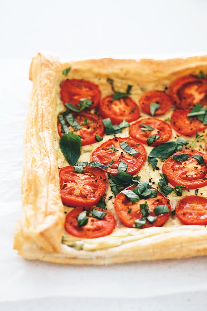 Easy Vegan Tomato Tart With Tofu Basil Cream | Crazy Vegan Kitchen