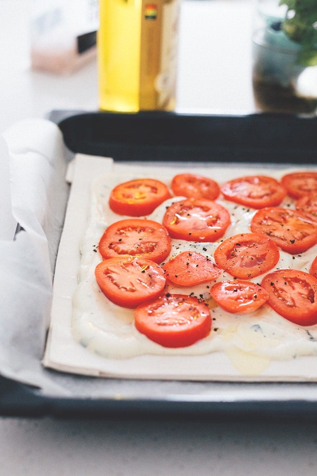 how to make a tomato tart. 