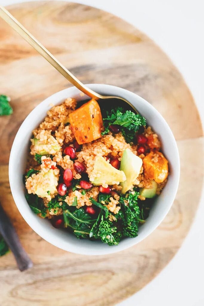 kale salad with quinoa.