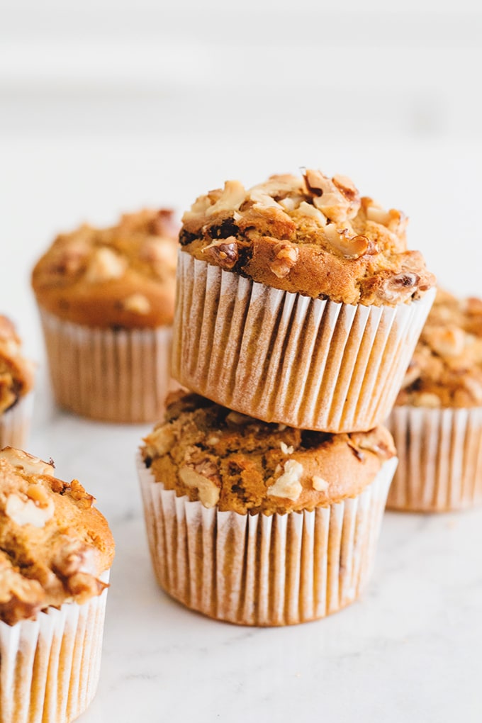 Vegan Pumpkin Muffins With Dark Chocolate & Walnuts | Crazy Vegan Kitchen