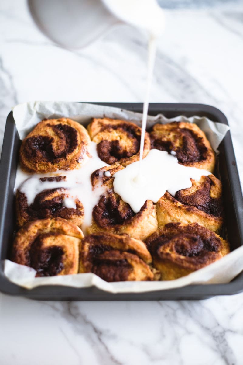 no yeast cinnamon rolls