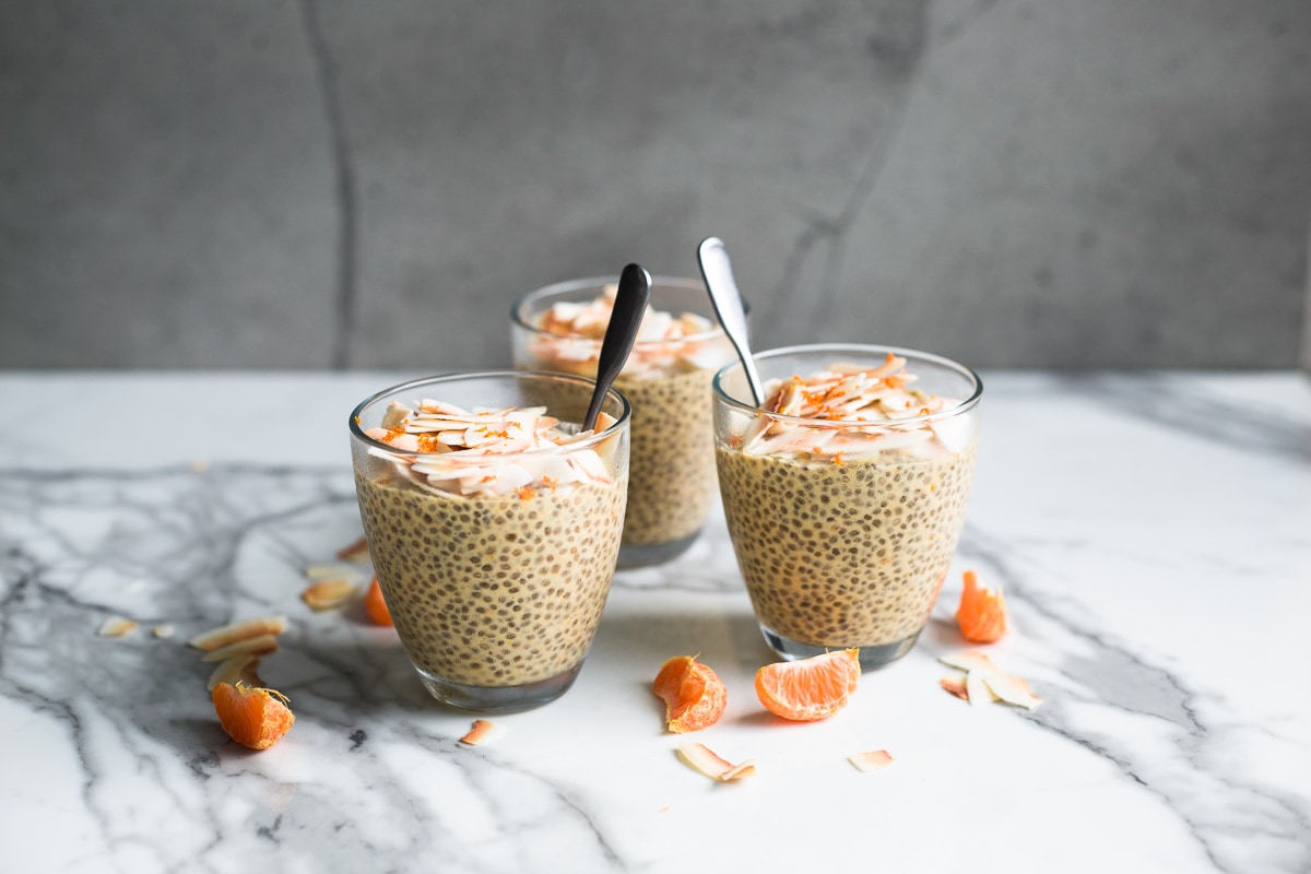 These Vegan Orange Creamsicle Chia Seed Puddings are a little taste of heaven - 6 Ingredients, Dairy Free, Easy To Make and much easier to eat! #chia #creamsicle #orange #pudding #chiapudding #vegan #dairyfree #healthy #breakfast #simple #weightloss #coconut #almondmilk #easyrecipes