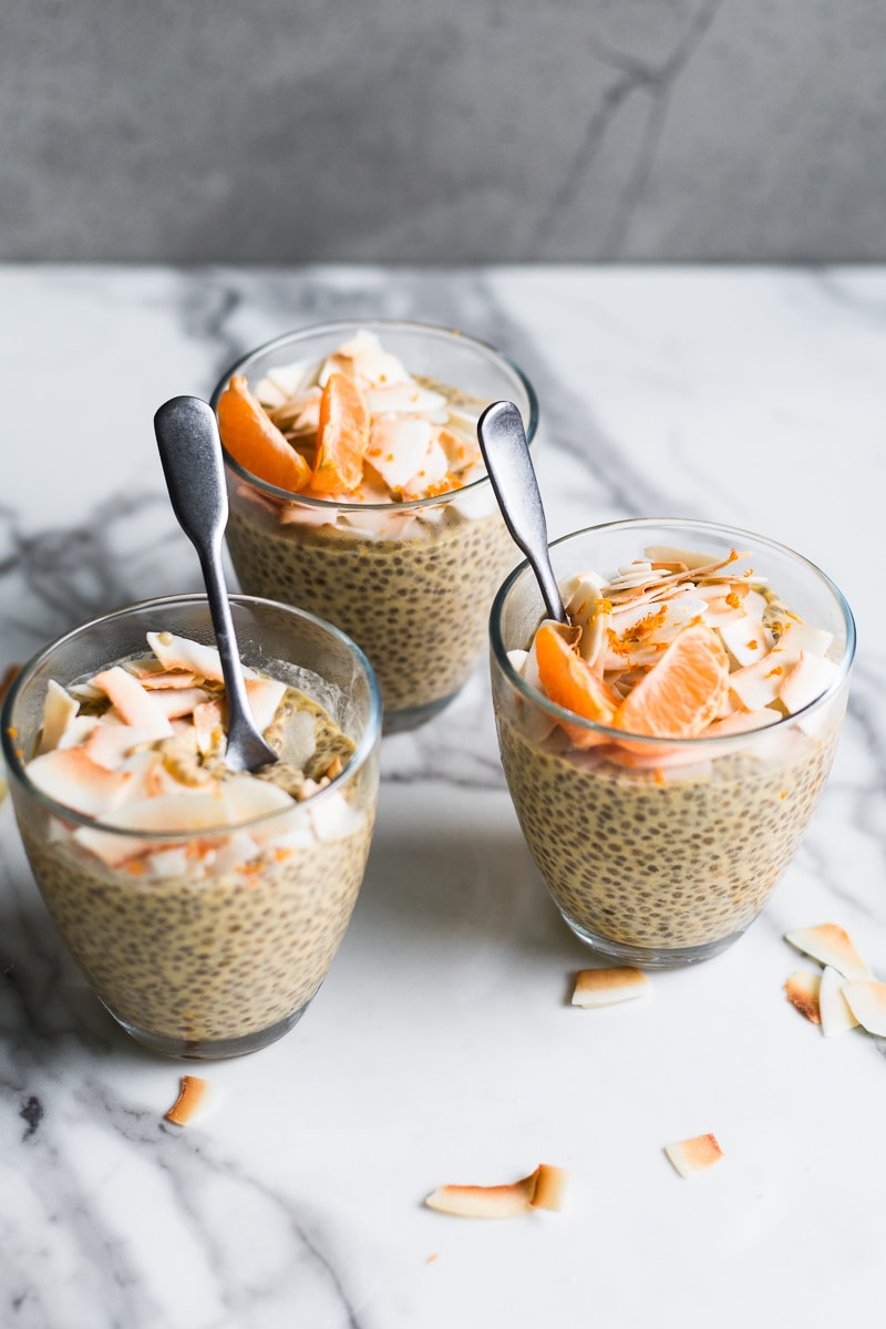 These Vegan Orange Creamsicle Chia Seed Puddings are a little taste of heaven - 6 Ingredients, Dairy Free, Easy To Make and much easier to eat! #chia #creamsicle #orange #pudding #chiapudding #vegan #dairyfree #healthy #breakfast #simple #weightloss #coconut #almondmilk #easyrecipes