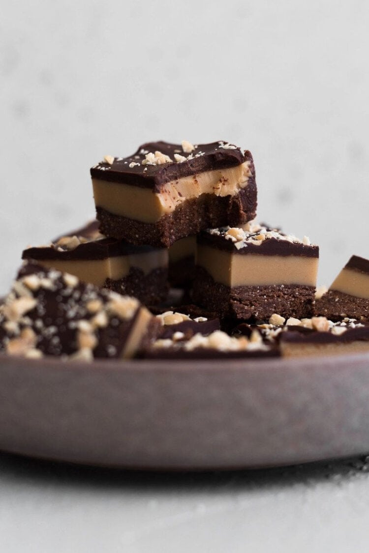 Vegan Peanut Butter Bars NO baking! Crazy Vegan Kitchen