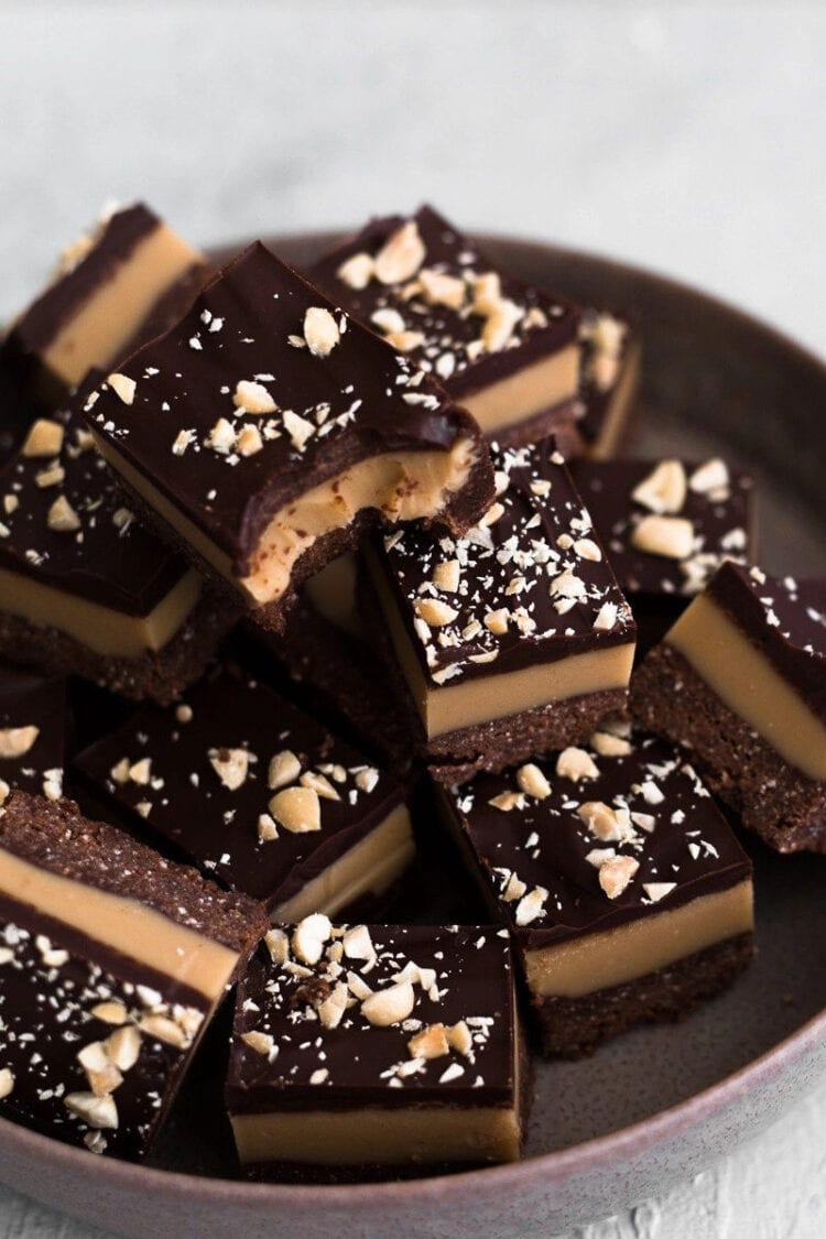 Vegan Peanut Butter Bars NO baking! Crazy Vegan Kitchen