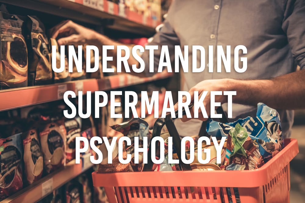 Ever wondered why you can't help but make impulse purchases at grocery stores? Read this article to find out the tricks behind Supermarket Psychology! #supermarket #retail #merchandising #vegan #psychology #diet #health #cooking #groceries #weightloss