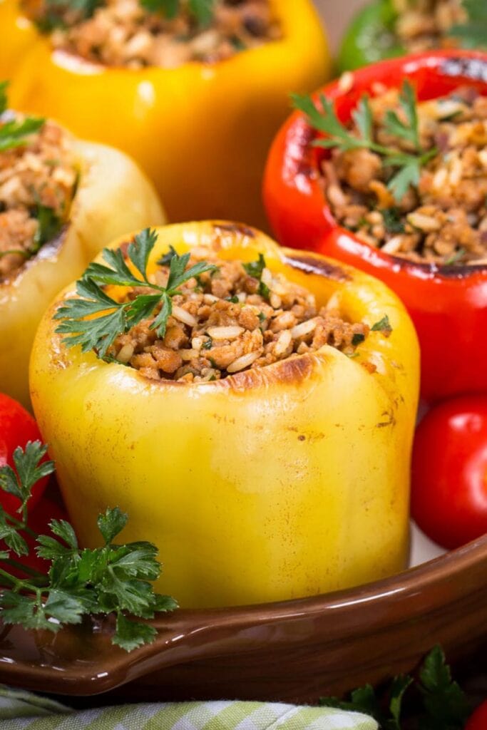 vegetarian stuffed peppers.