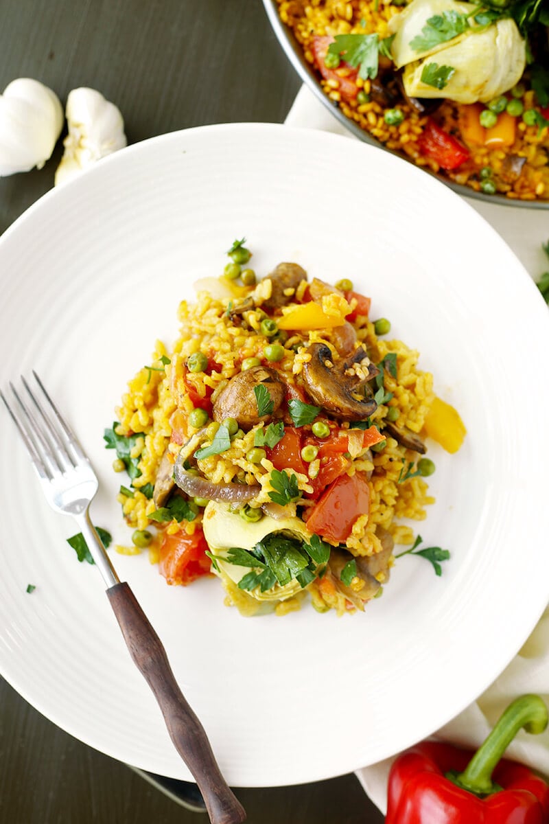 Vegetarian paella