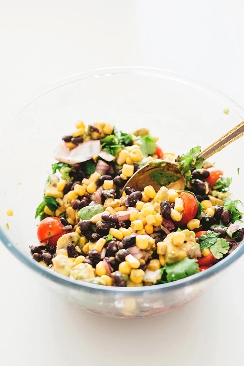 corn and black bean salad.