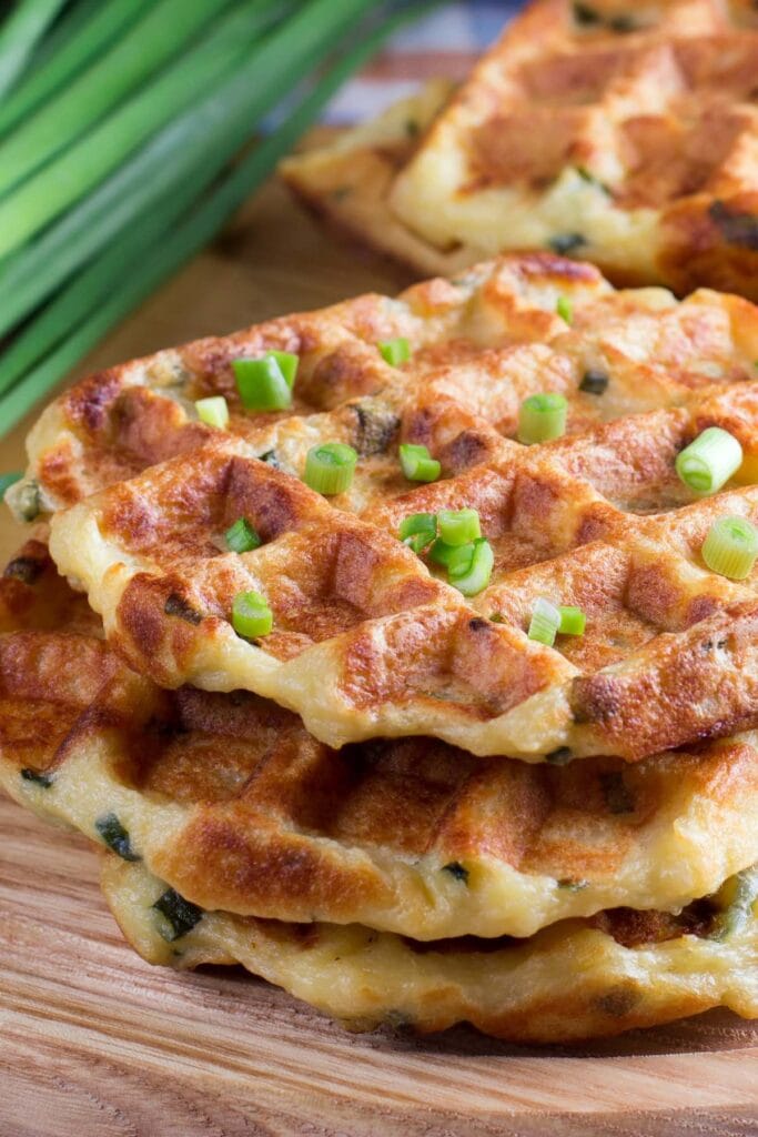 mashed potato waffles.