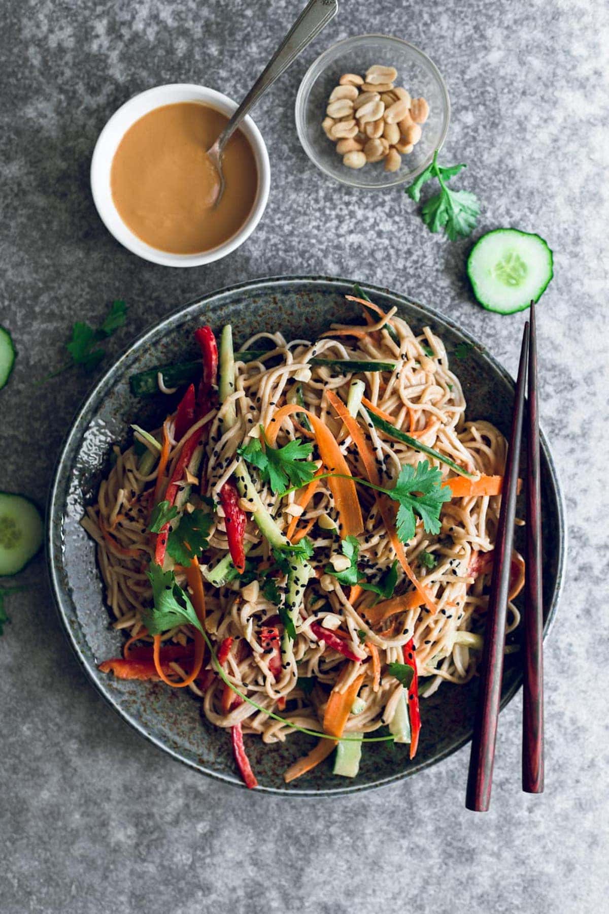 soba noodle salad.