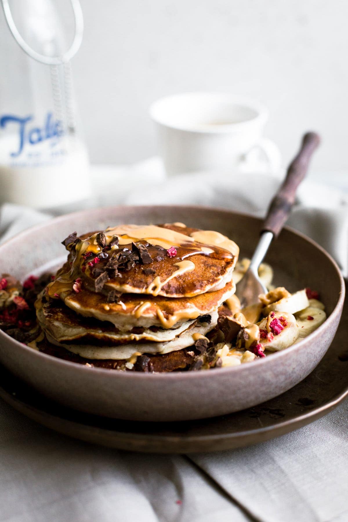 how to make vegan banana pancakes.