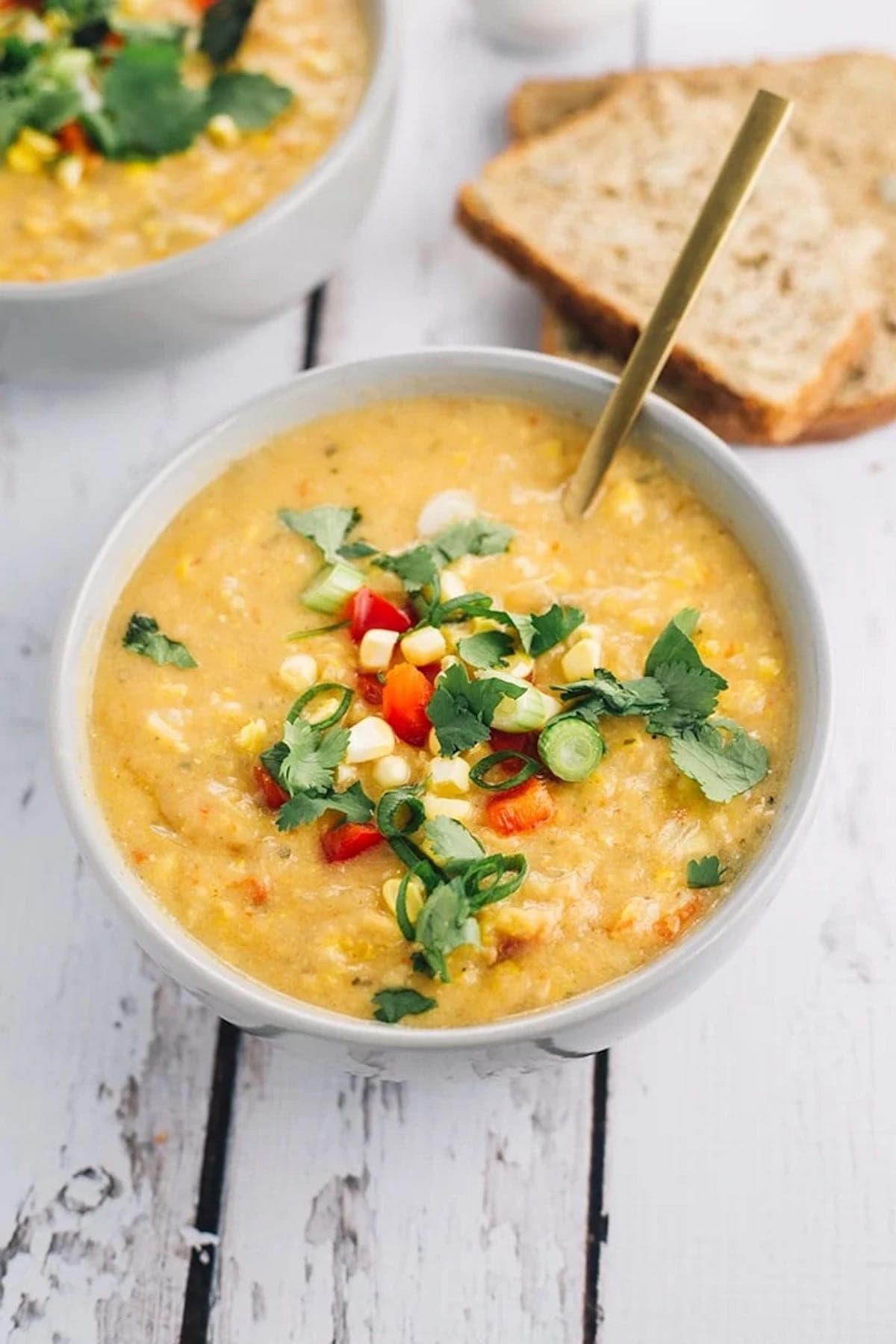 vegan corn chowder.