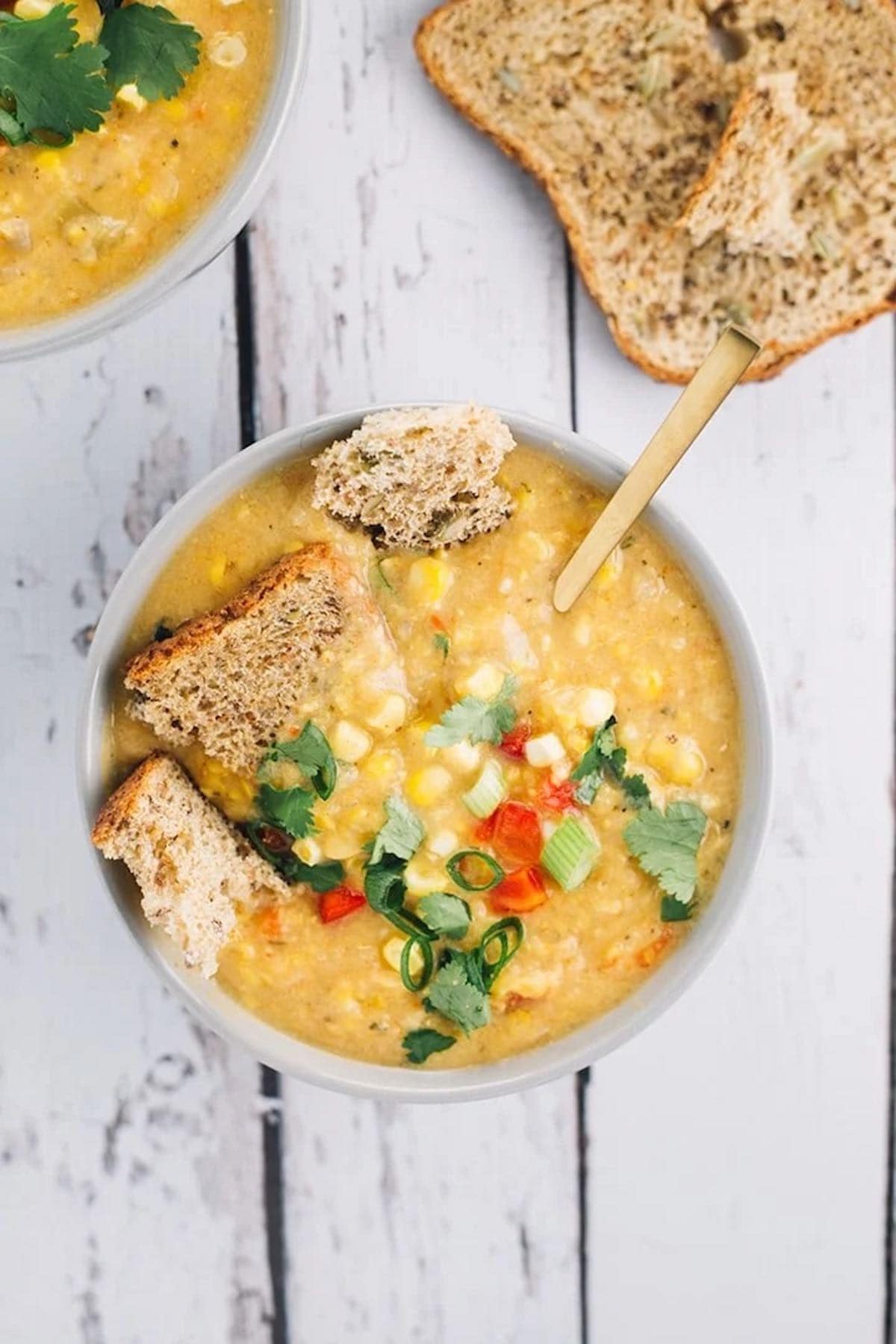 vegetarian corn chowder.