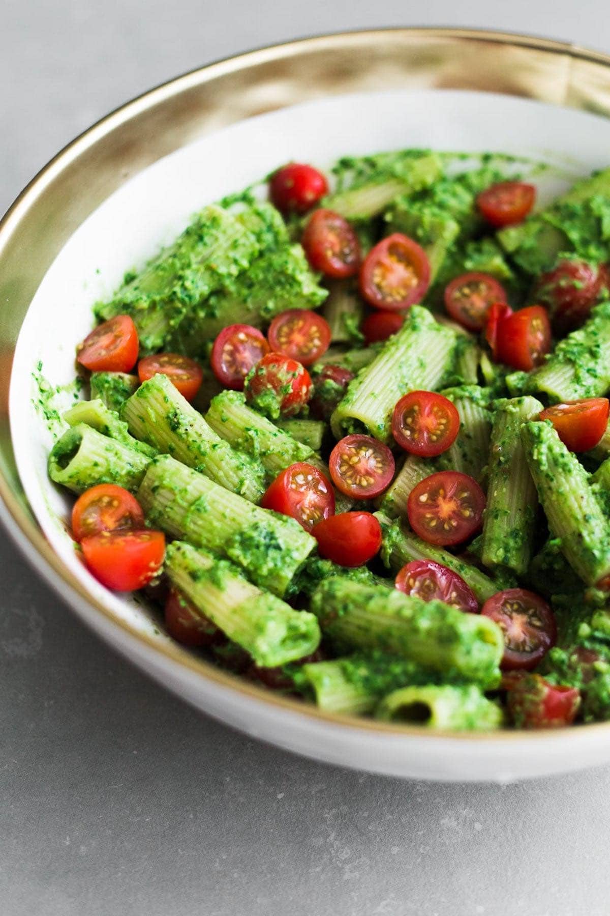 pesto avocado pasta.