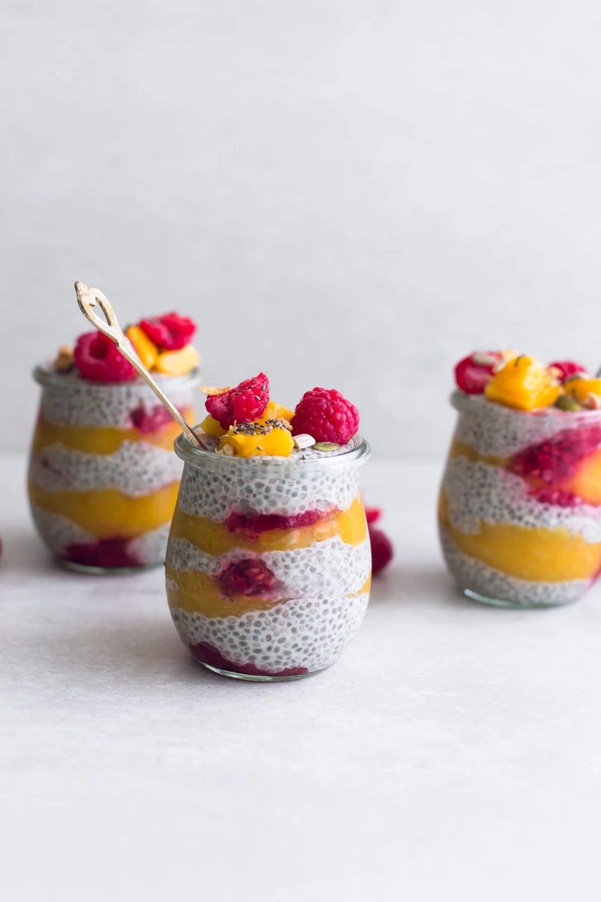 mango chia seed pudding.