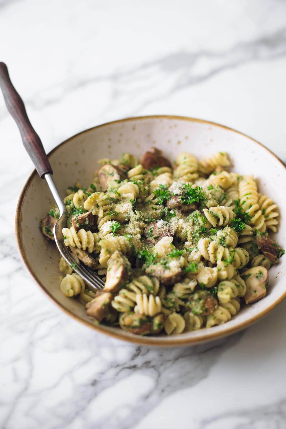 how to make mushroom pasta.