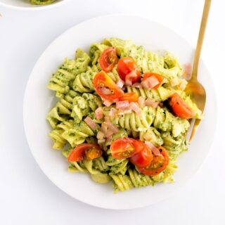 vegan pesto pasta recipe.