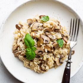 mushroom risotto recipe.