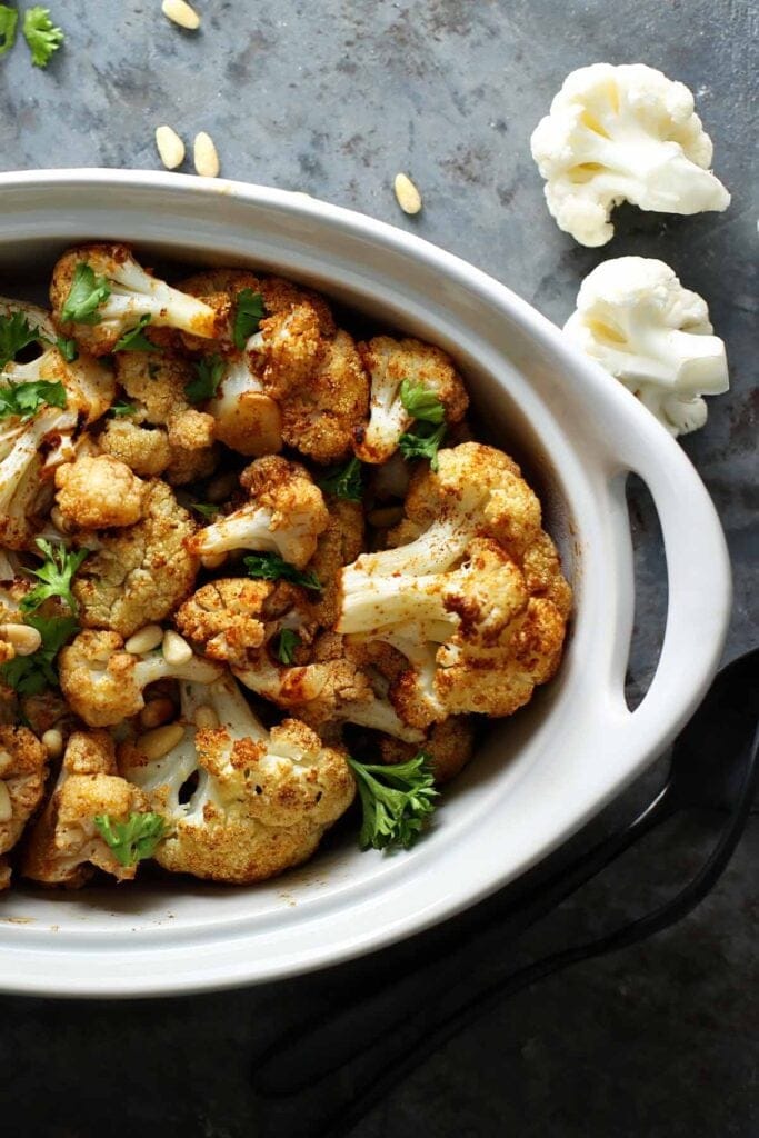 baked cauliflower.