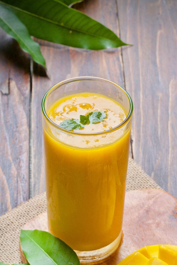 homemade mango juice.