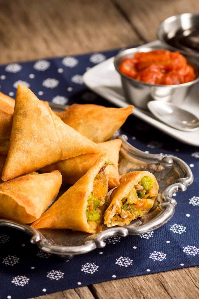 homemade samosas.