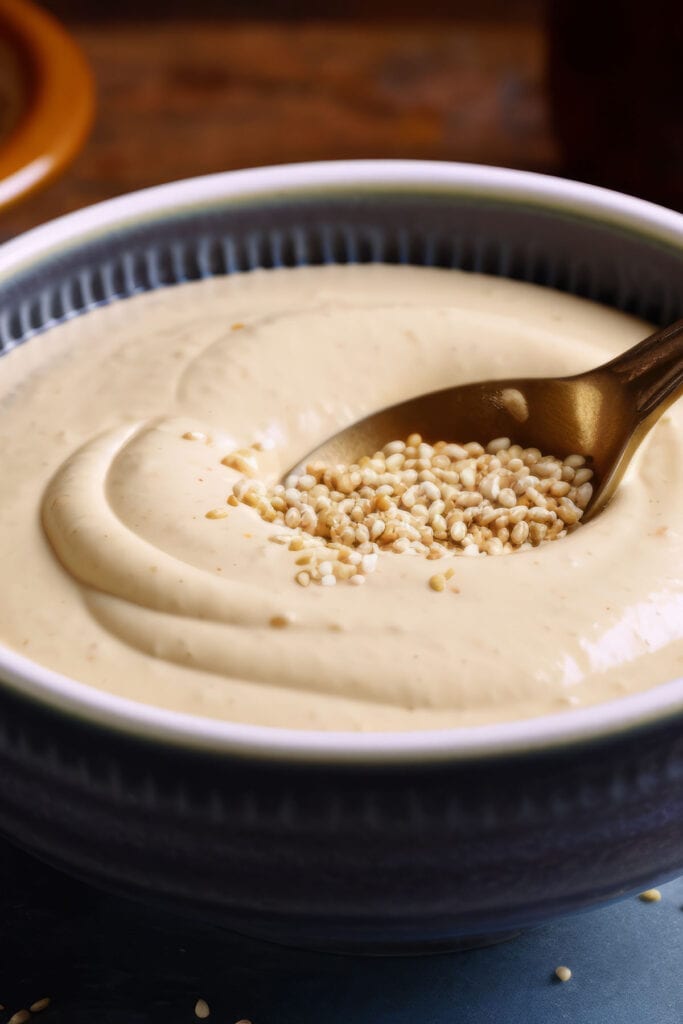 tahini sauce.