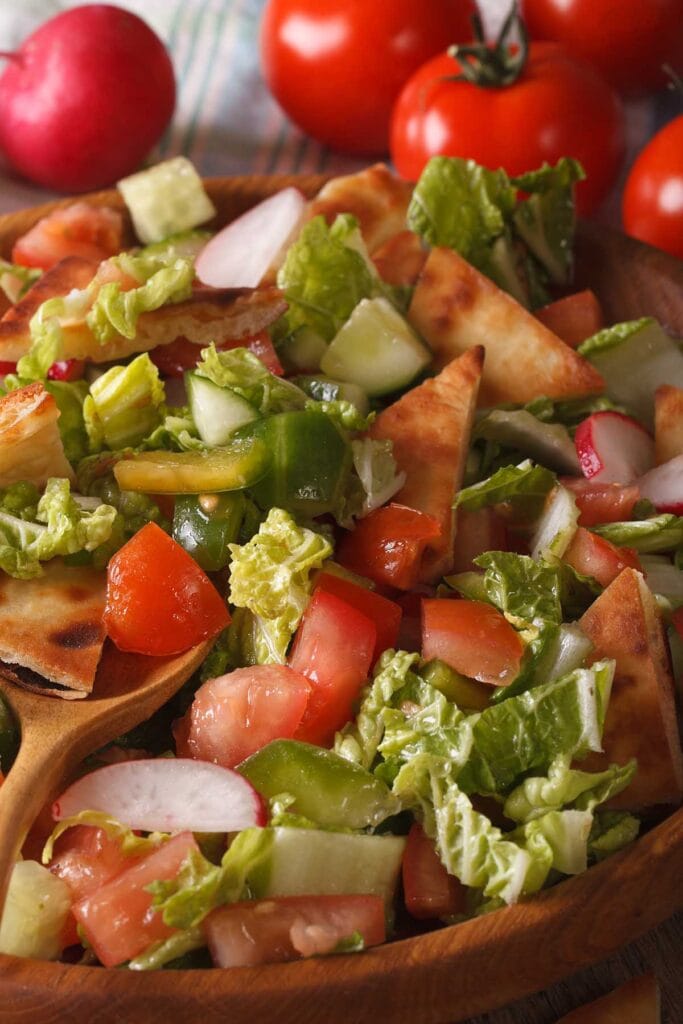 lebanese fattoush salad.