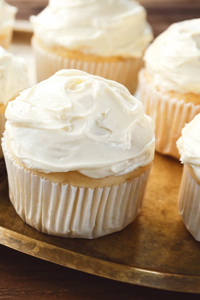 gluten-free vanilla cupcakes.