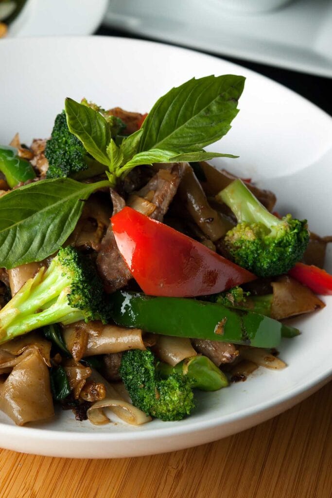 thai drunken noodles.