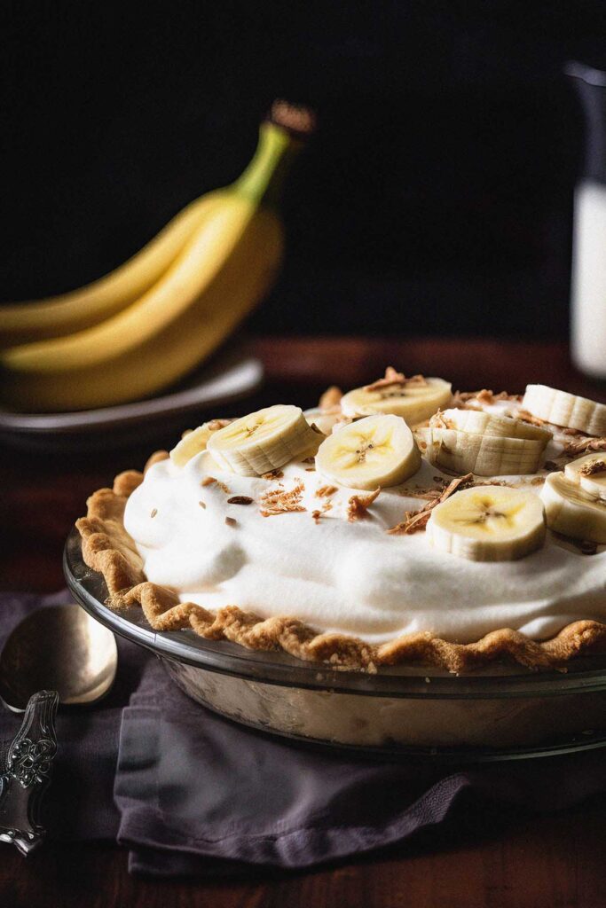 vegan banana cream pie.