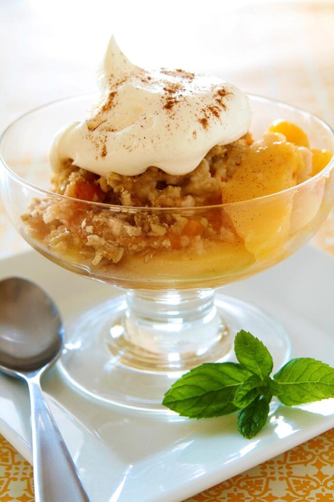 peach crisp.