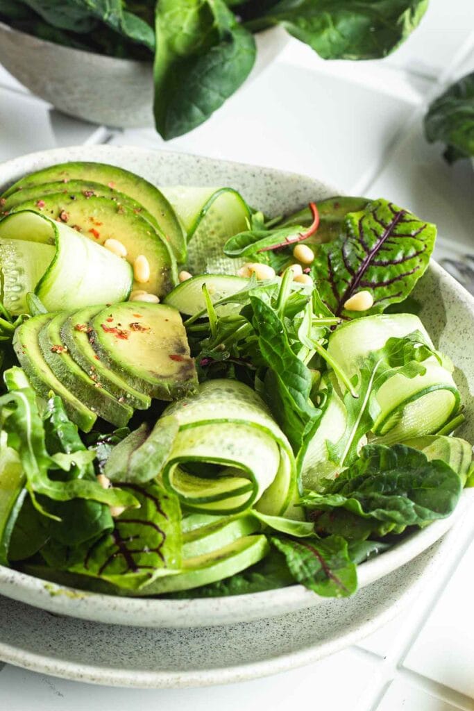 cucumber and avocado salad.