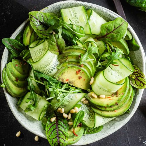 cucumber avocado salad recipe.
